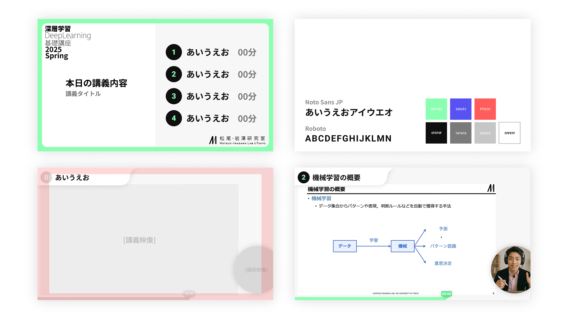 講義動画レイアウトデザイン